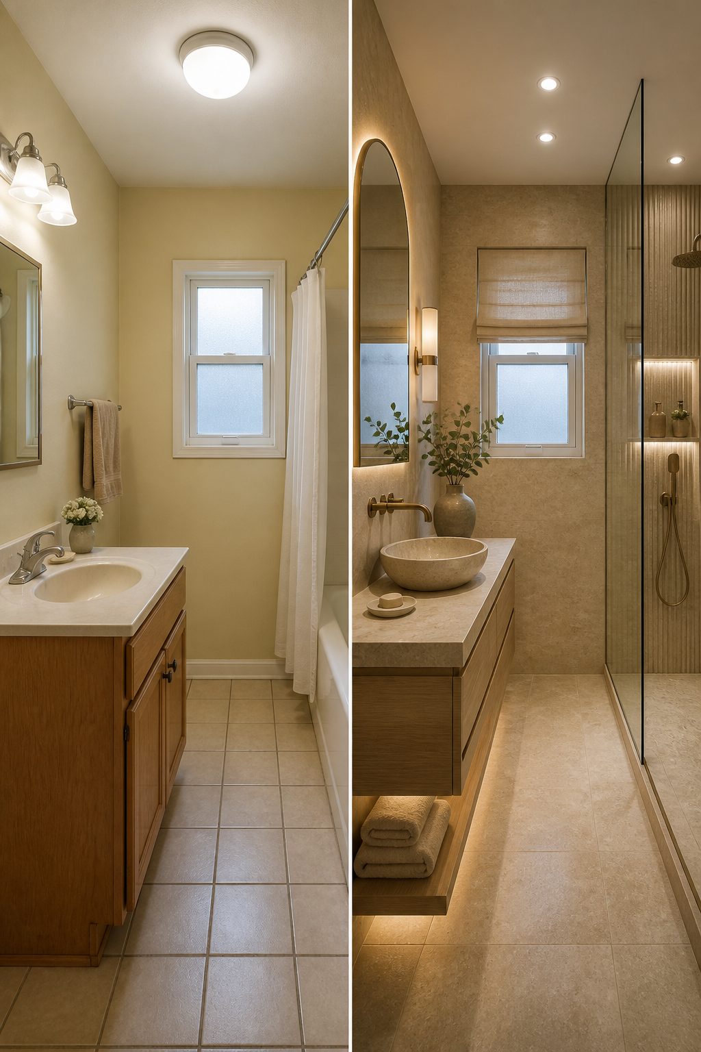 Bathroom, modern earthy