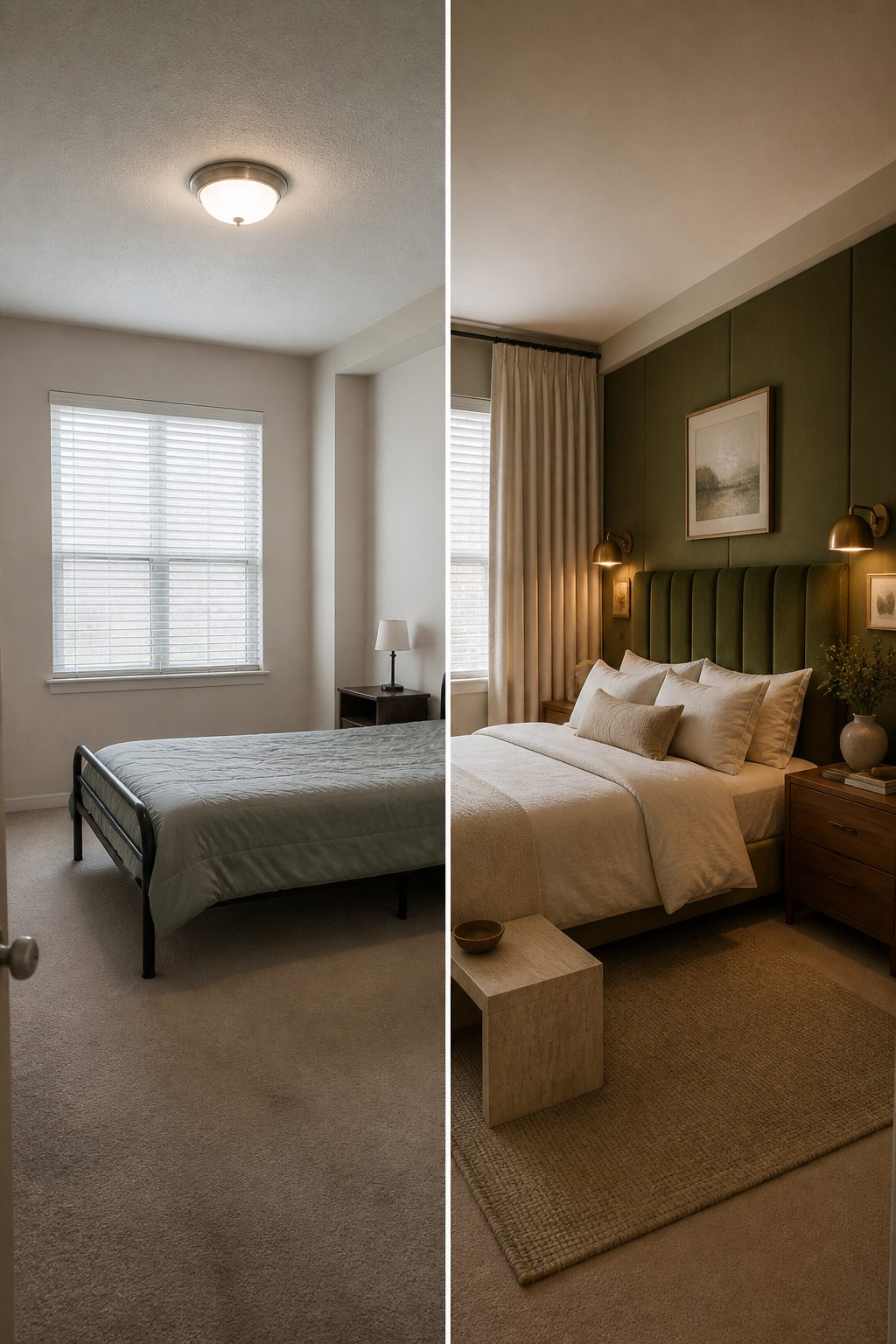 Bedroom, moody warm