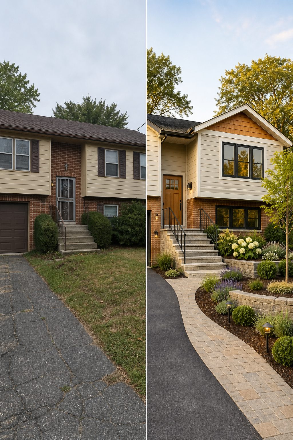 Exterior, renovated modern