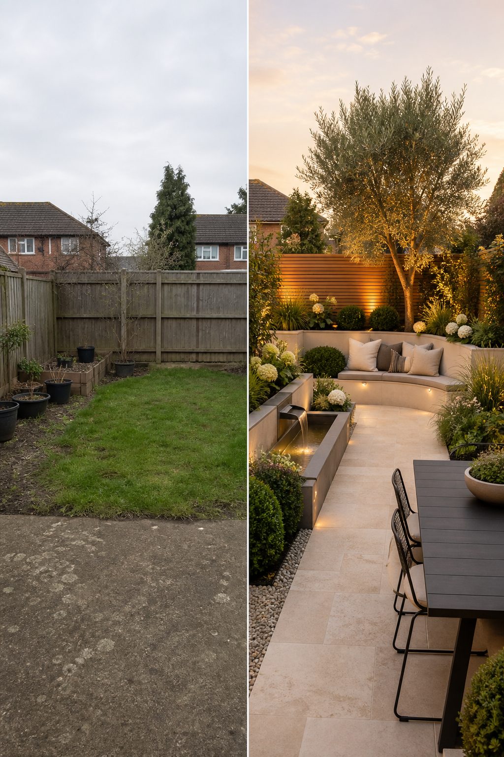 Garden, modern patio