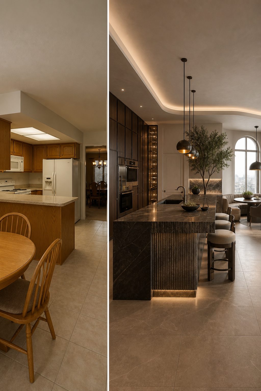 Kitchen, dark luxury