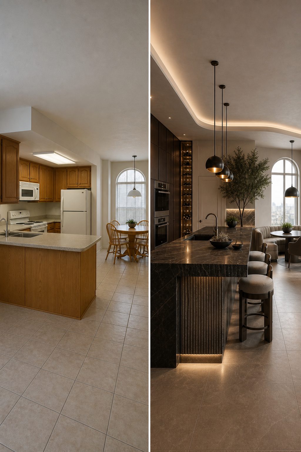 Kitchen, dark modern